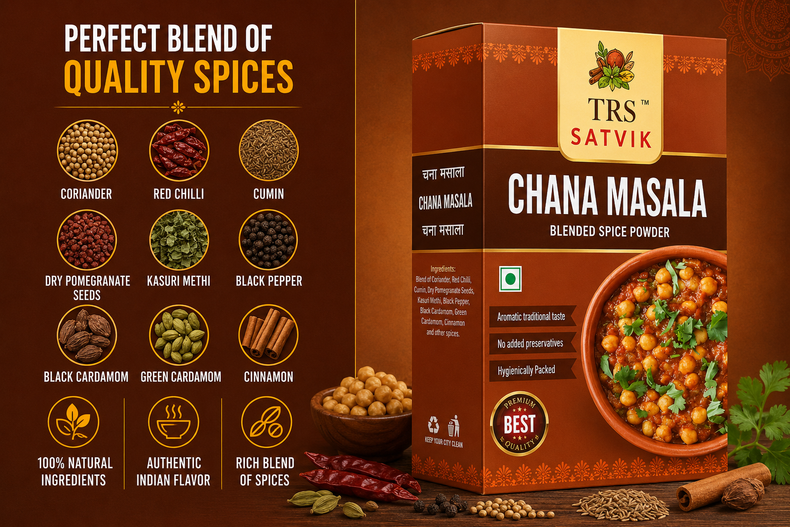 TRS Satvik Chana Masala (100gm)