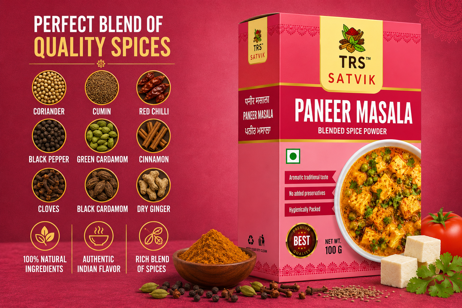 TRS Satvik Paneer Masala (100gm)