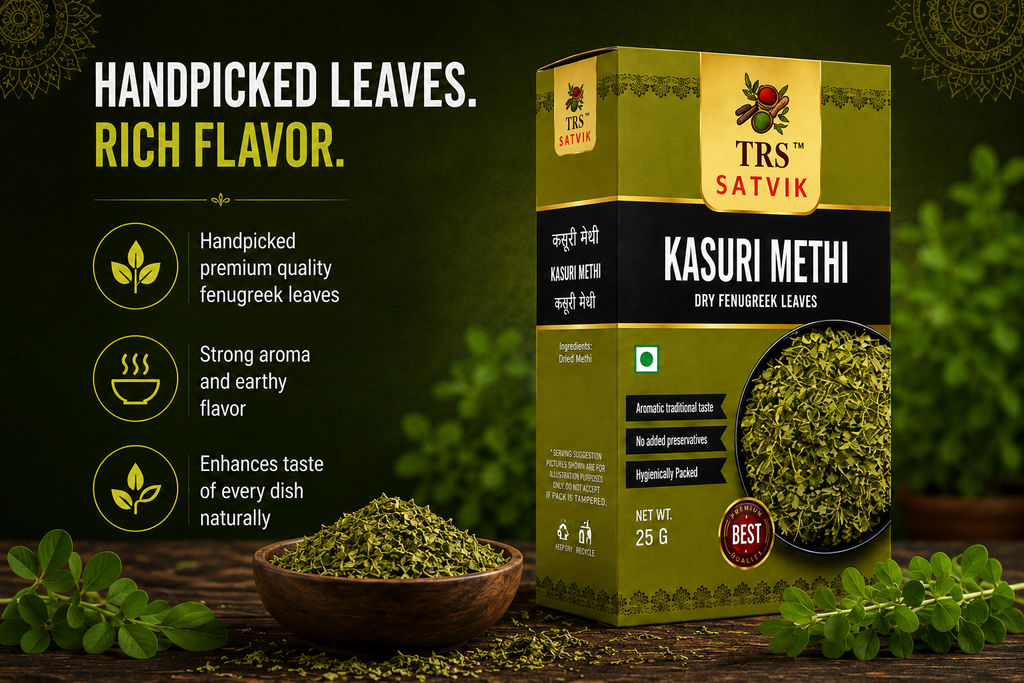 TRS Satvik Kasuri Methi (Dried Fenugreek Leaves) (25gm)